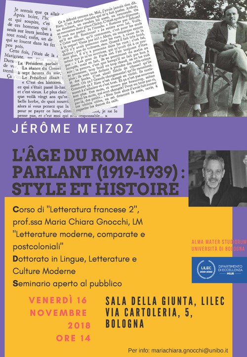 Jérôme Meizoz: "L'âge du roman parlant (1919-1939) : style et histoire"